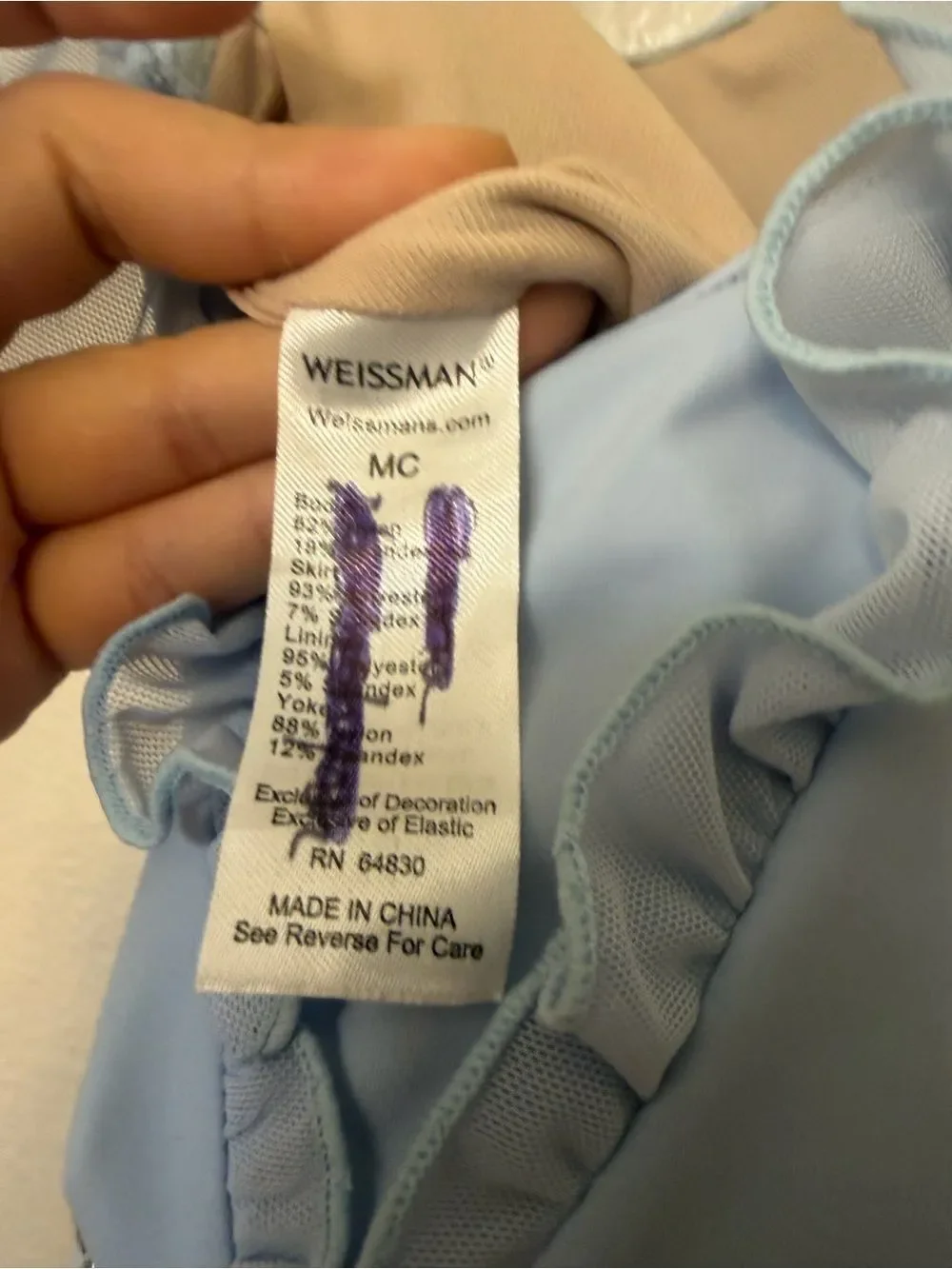 Weissman Dance You Raise Me Up 15819 light blue dress solo leotard MC child